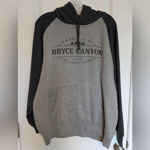 Bryce Canyon Gray and Black Men's Hoodie